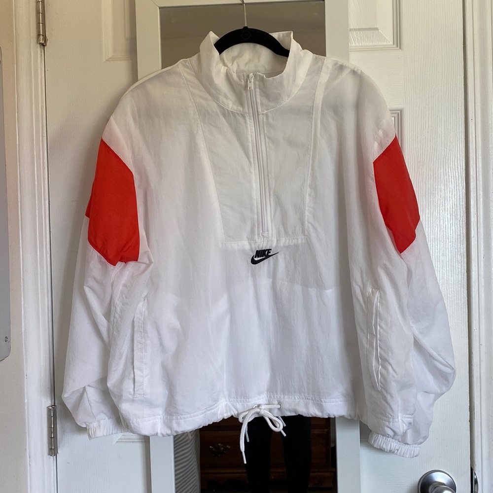 Woman’s Nike Sportswear White Windbreaker Jacket - Large
